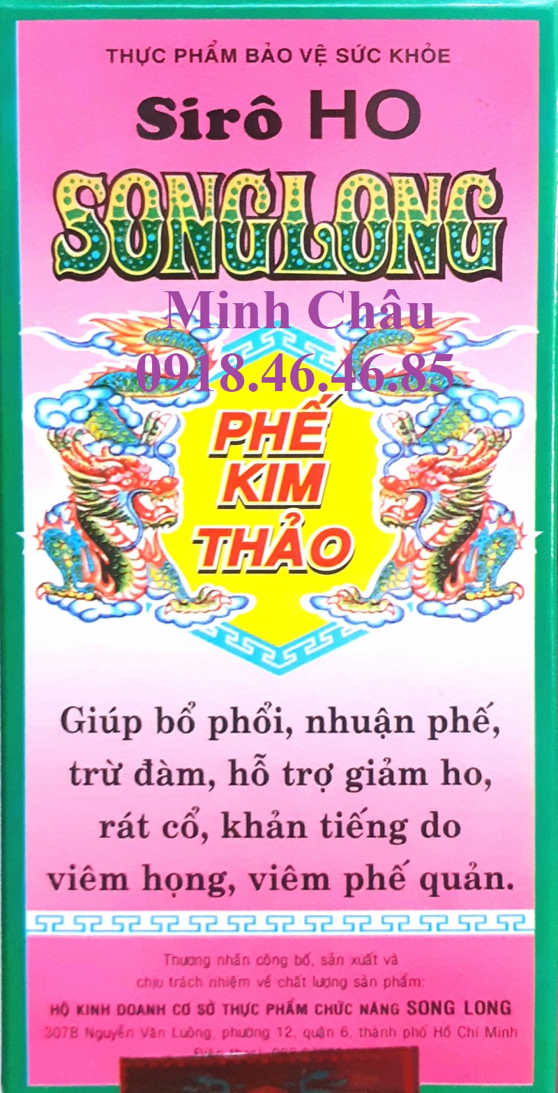 Siro ho Song Long Phế kim thảo giúp bổ phổi