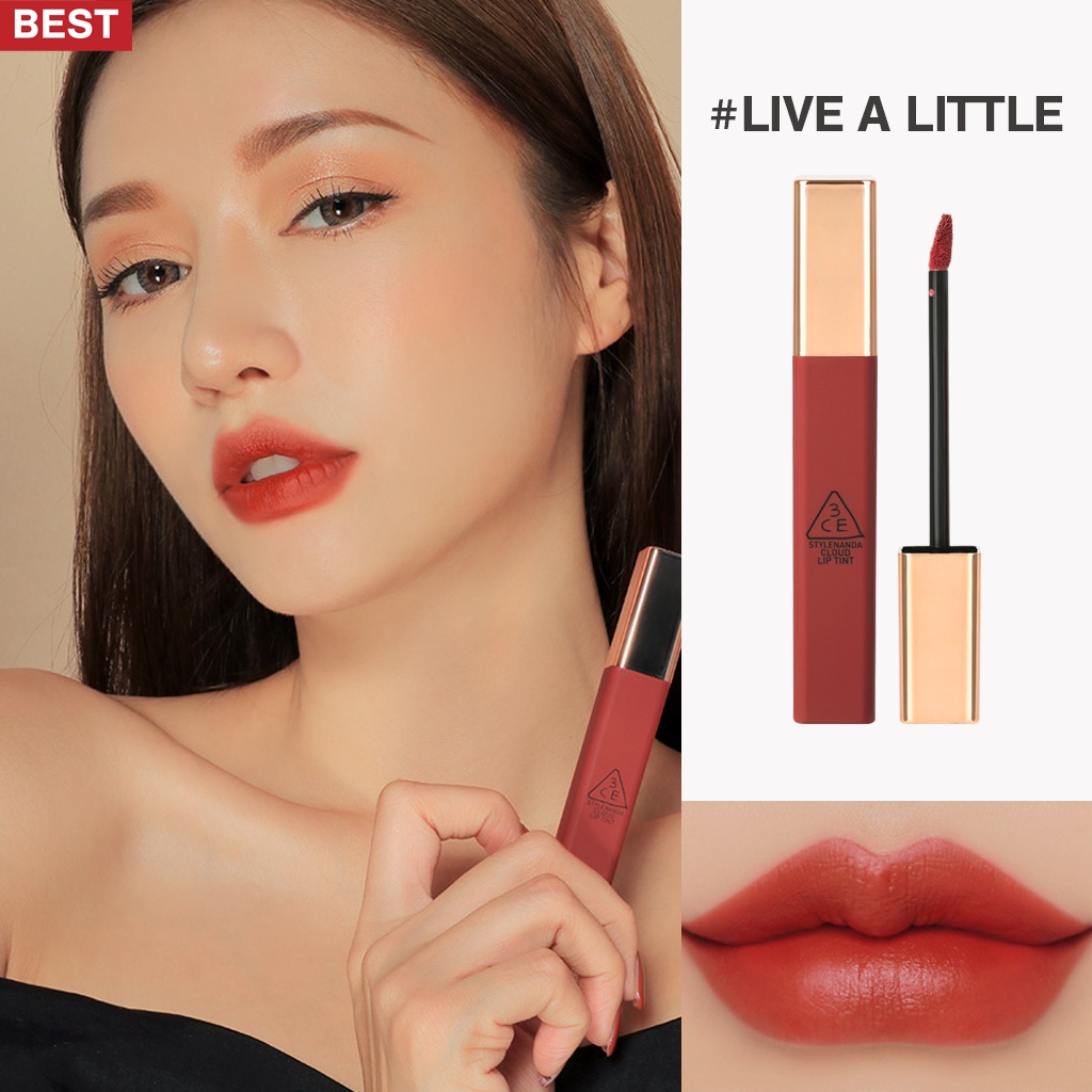 Son Kem 3CE Cloud Lip Tint Live A Little: Màu Đỏ Đất - Lazada