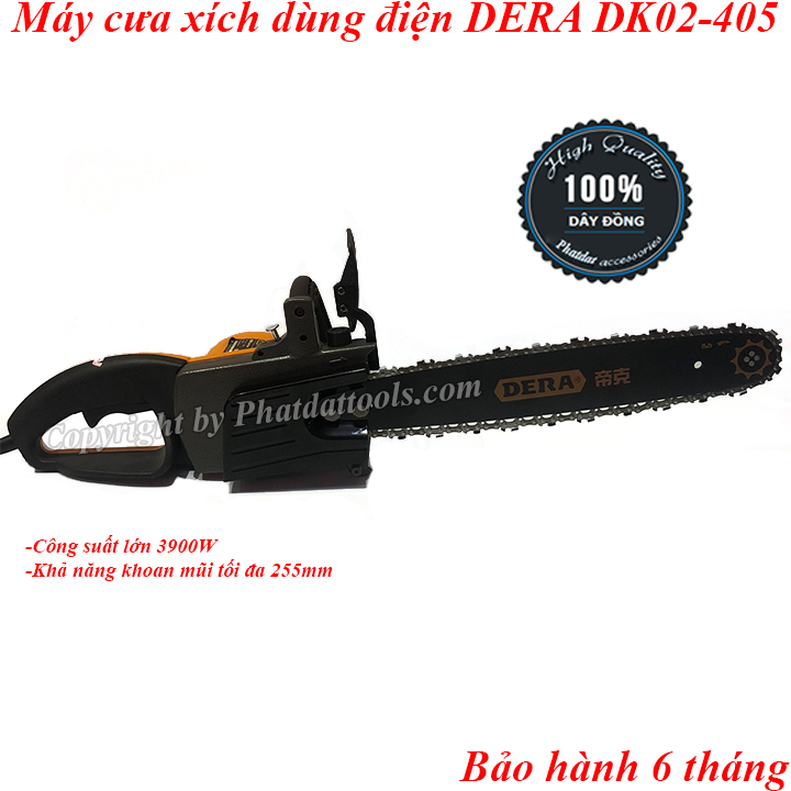 Máy cưa xích chạy điện dera model dk02-405-1300w