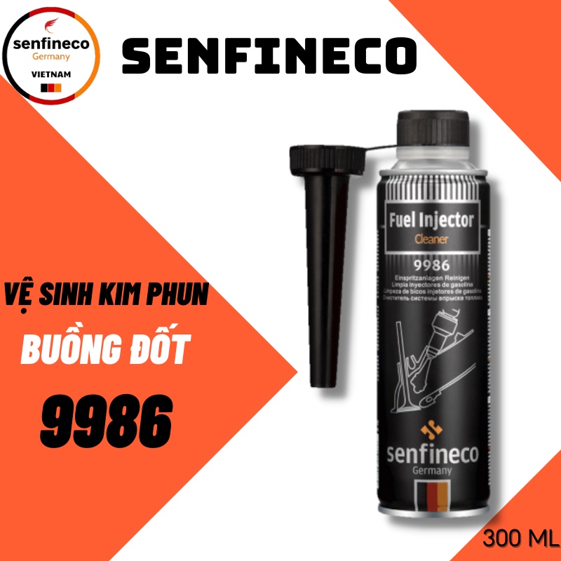 Senfineco 9986 Fuel Injection Cleaner Phụ Gia Súc Béc Xăng Xe Ô Tô Chai 300ml - Nhập khẩu từ Đức Chính Hãng