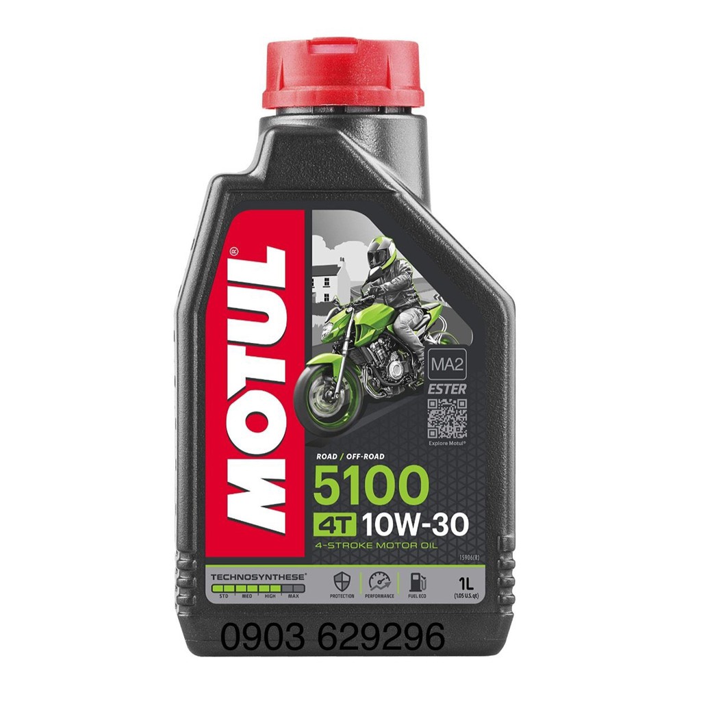 Dầu nhớt xe số cao cấp motul 5100 10w30 800ml , 1l