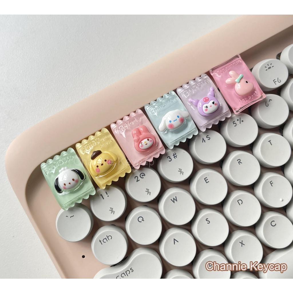 Keycap Candy Kẹo Dòng Sanrio Cinnamoroll Kuromi Melody Nút Bàn Phím Cơ