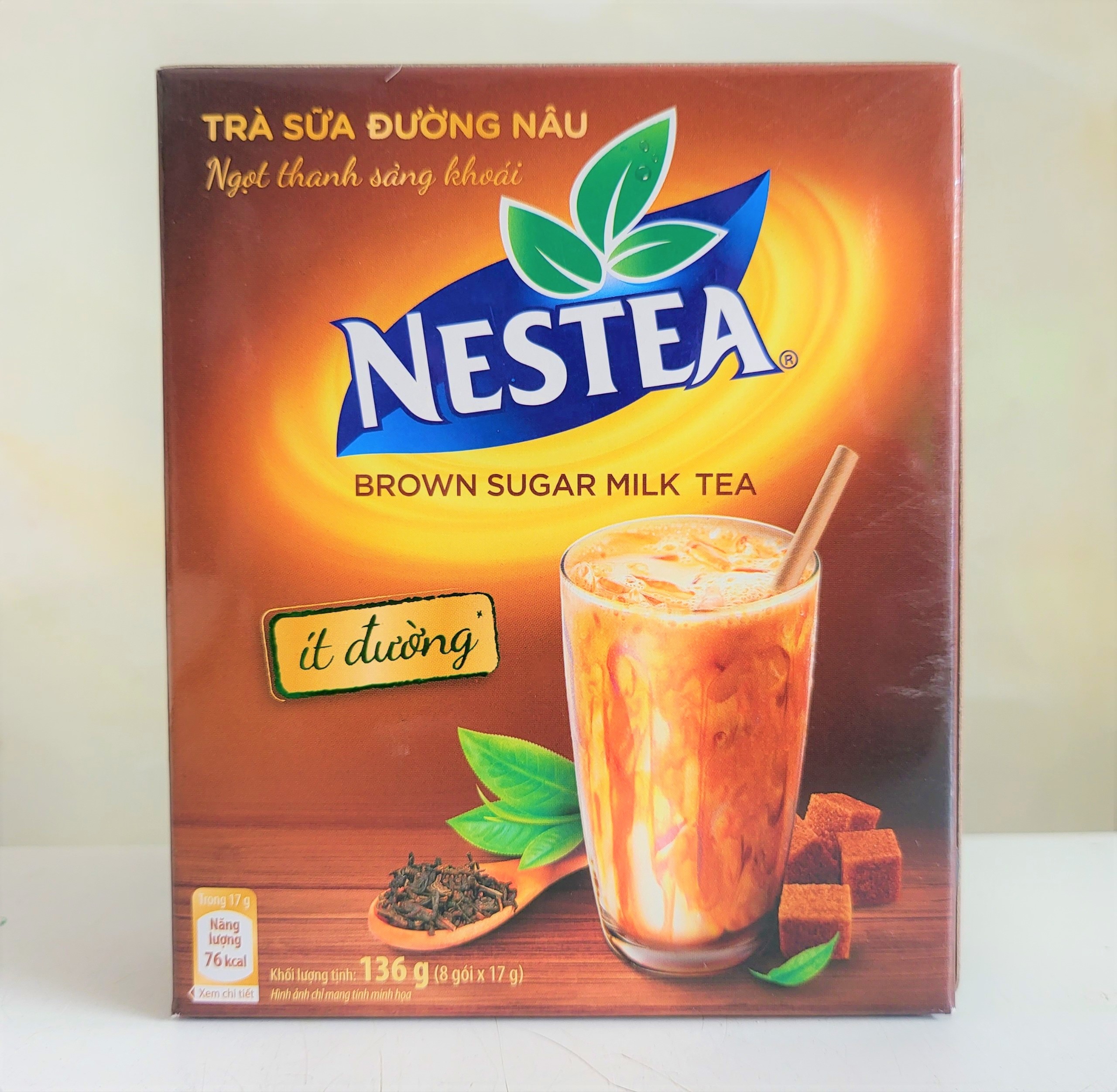 Trà sữa đường nâu ít đường nestea brown sugar milk tea