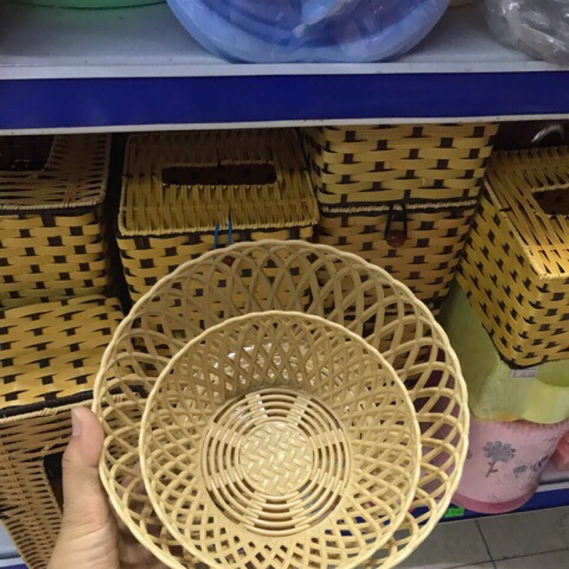 (Bán Sỉ) - Rổ Giả Mây Đựng Rau Sống Các Loại