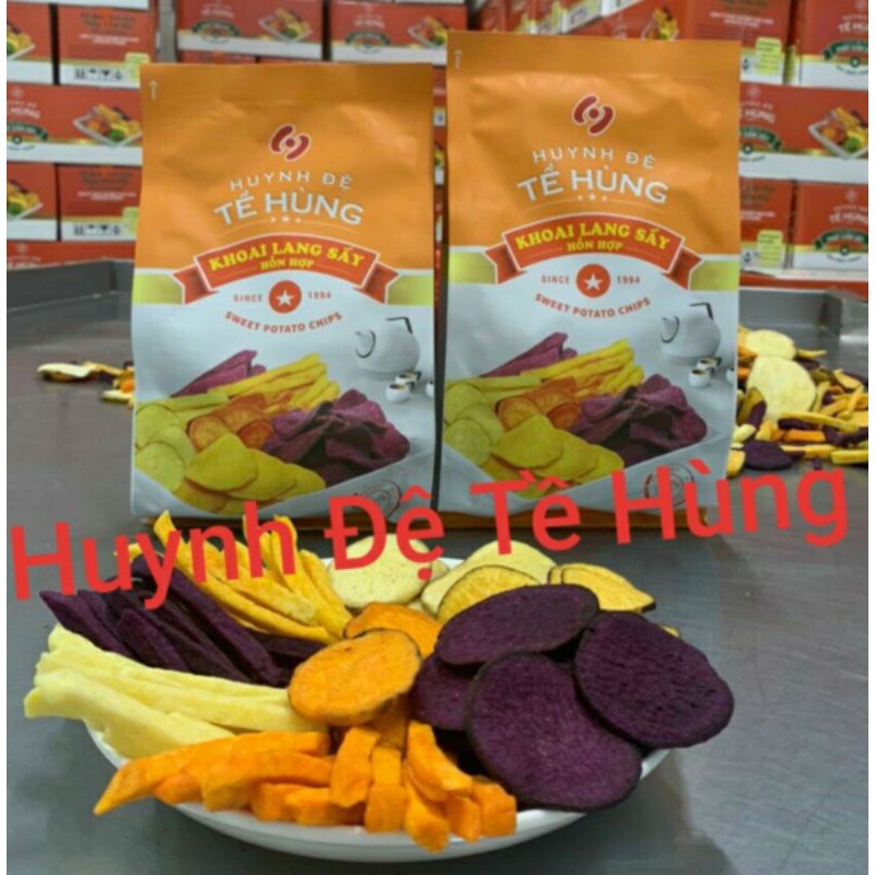 Gói 250g khoai lang sấy hỗn hợp huynh đệ tề hùng