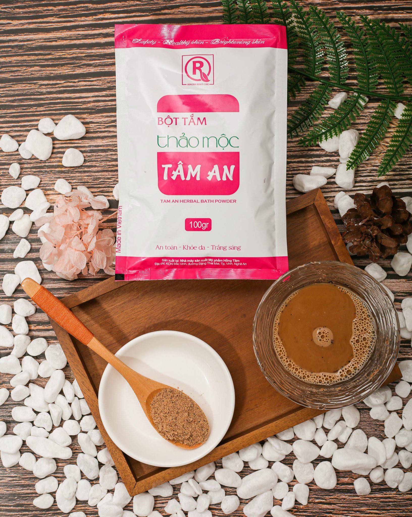 Quà tặng - bột tắm thảo mộc tâm an gói 100gr ht1