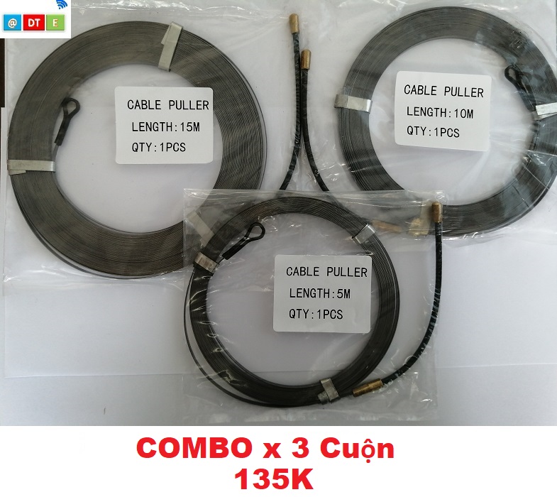 DÂY MỒI LUỒN DÂY ĐIỆN KIM LOAI BỘ 3 CHIỀU DÀI 5M - 10M - 15M, Giá cho 3 cuộn