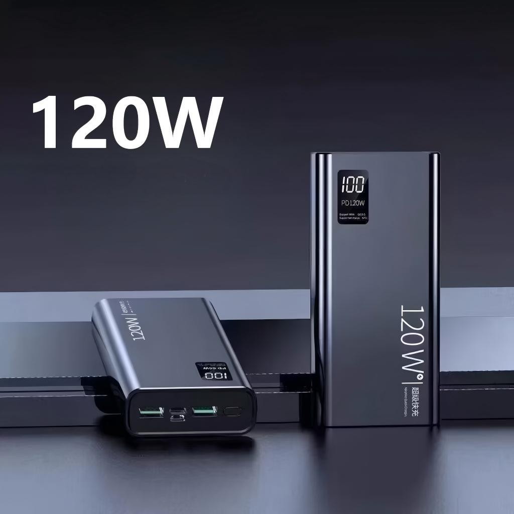 sạc dự phòng 120W PD20W 50000mAh 80000mah Solar 100% chính hãng Đầu ra USB kép Hoạt động ngoài trời Bộ nguồn pin ngoài