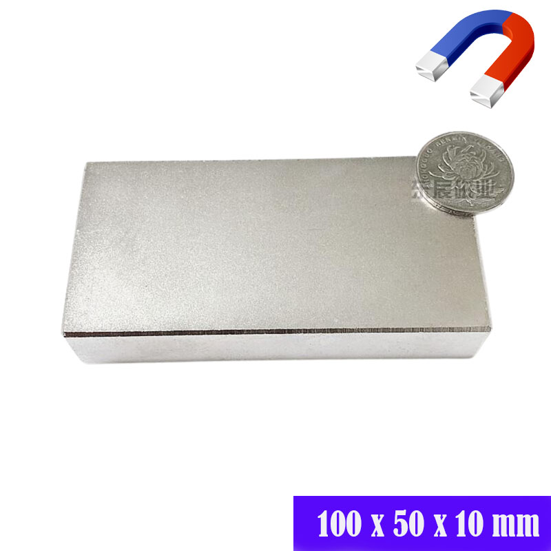 Nam châm màu trắng kích thước 100x50x10mm, nam châm siêu mạnh