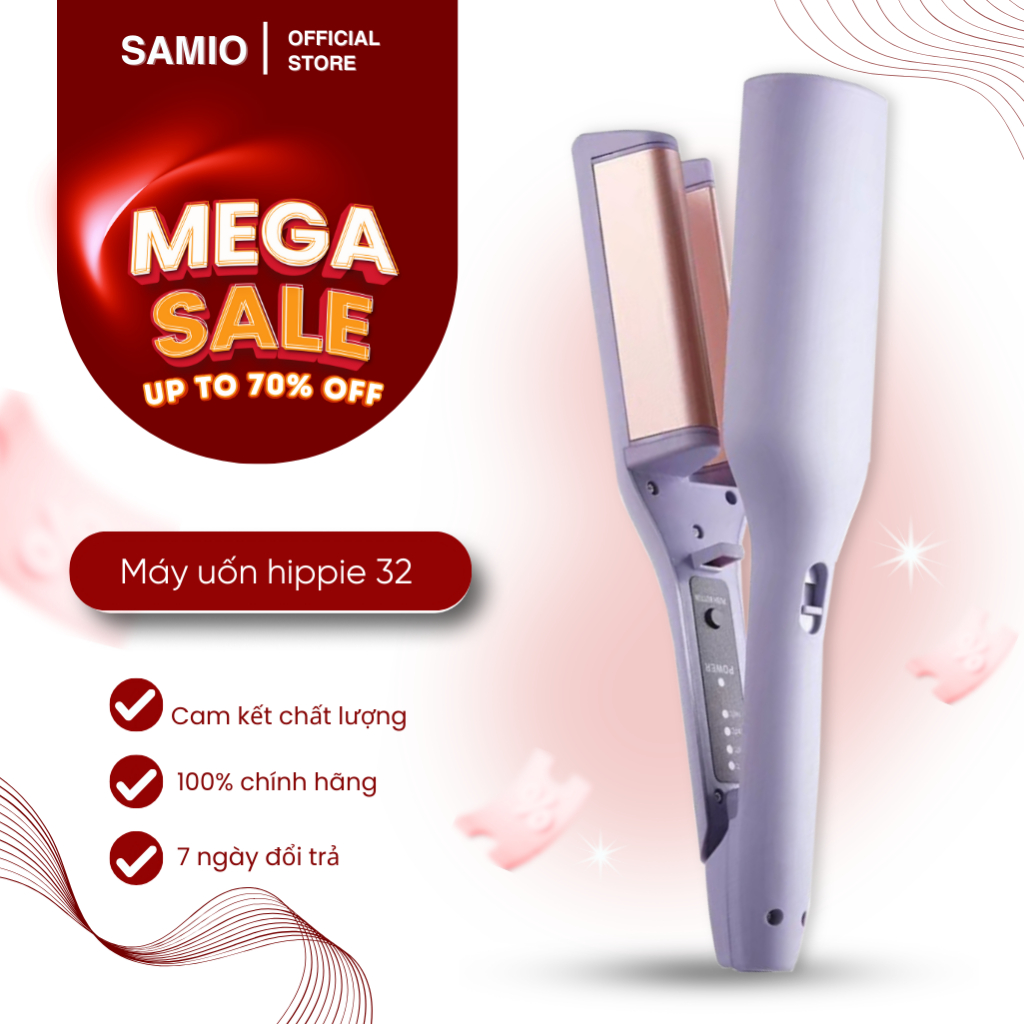 Máy uốn tóc xoăn sóng nước hippe lọn to 32 SAMIO