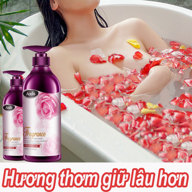 Sữa tắm nước hoa dưỡng ẩm trắng da thơm lâu ,Sữa tắm trắng da toàn thân Làm trắng nhanh chóng sữa tắm hương làm mịn da cấp nước dưỡng ẩm sảng khoái làn da,Sữa tắm dầu thơm hương hoa hồng 750ml sữa tắm thơm Hương thơm bền bỉ|nuôi dưỡng và dưỡng ẩm|loại bỏ