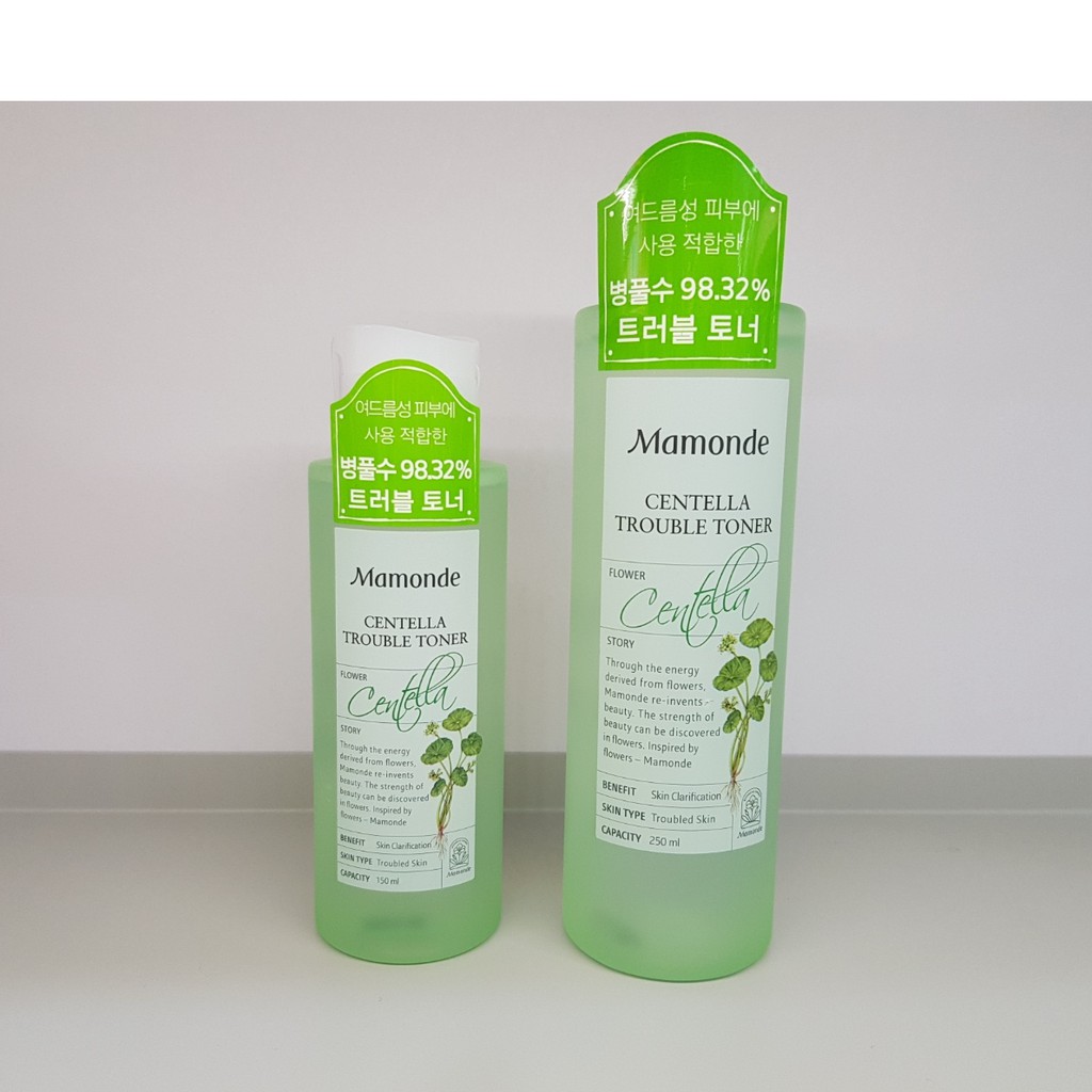 Nước hoa hồng rau má Mamonde centella trouble toner - 150 ml - toner rau má cân bằng da, toner làm dịu da