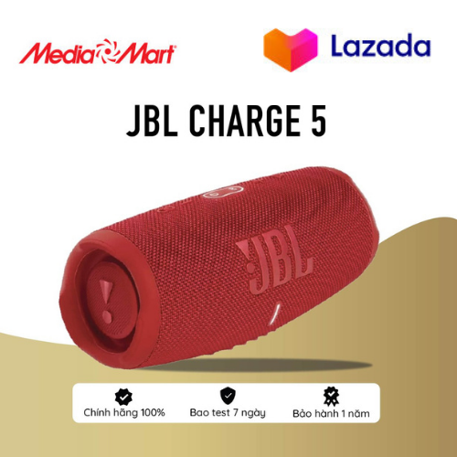 Hàng nguyên seal loa bluetooth jbl charge 5, kết nối bluetooth 5.0 - chất âm tốt bass mạnh- có đèn led- công suất lớn 20w- chống nước, chống bụi hoàn hảo ip67-dung lượng pin khủng 3000 mah, nghe nhạc lên đến 6 giờ, nhiều màu,cá tính.