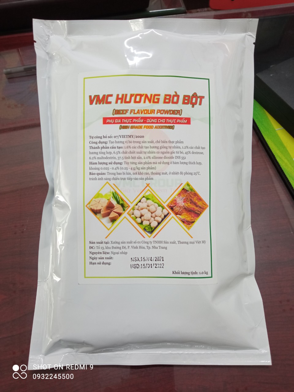 1kg hương bò bột vmc - phụ gia thực phẩm - giò bò - phở bò