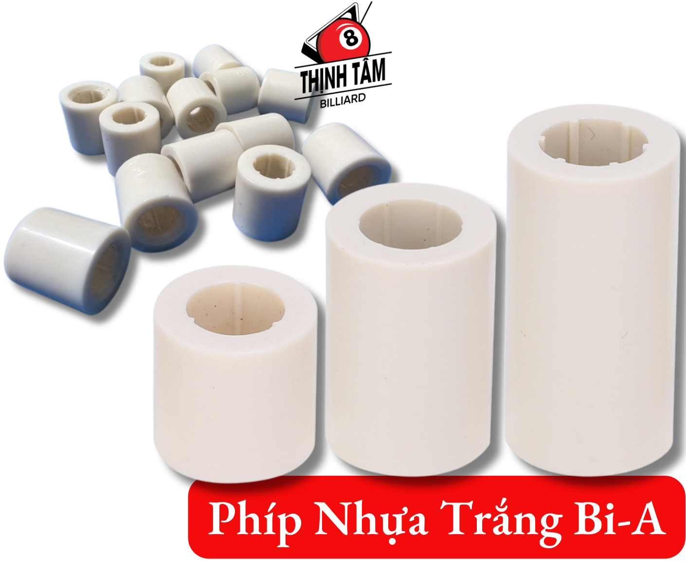 Phíp nhựa bida - phíp đầu cơ bi-a 12mm 13mm có rãnh trong loại tốt