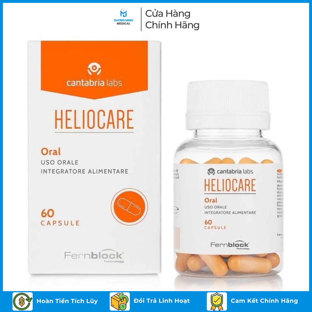 Viên uống Heliocare Oral giúp hạn chế lão hóa da, bảo vệ da và chống nắng