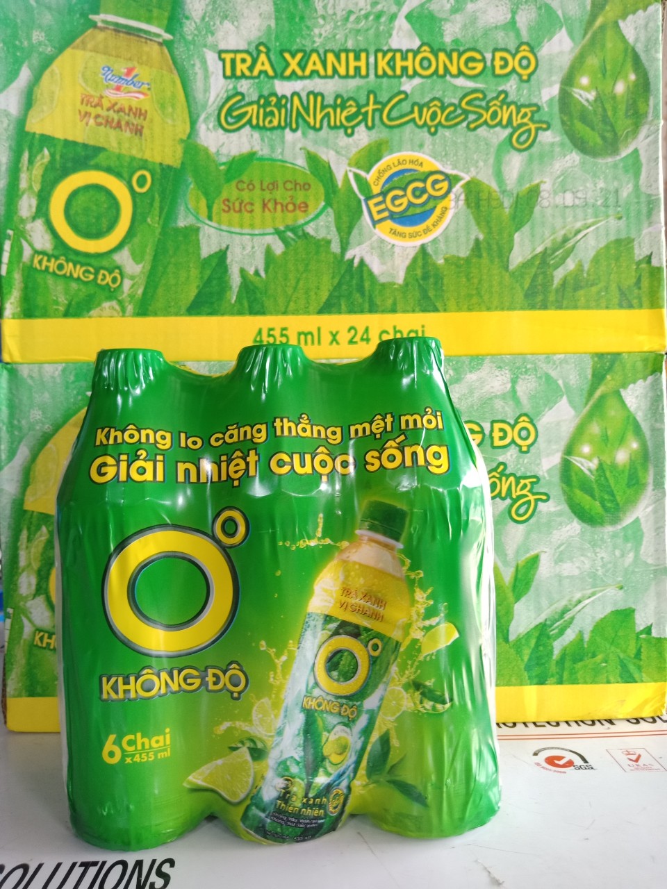 1 lốc 6 chai trà xanh không độ
