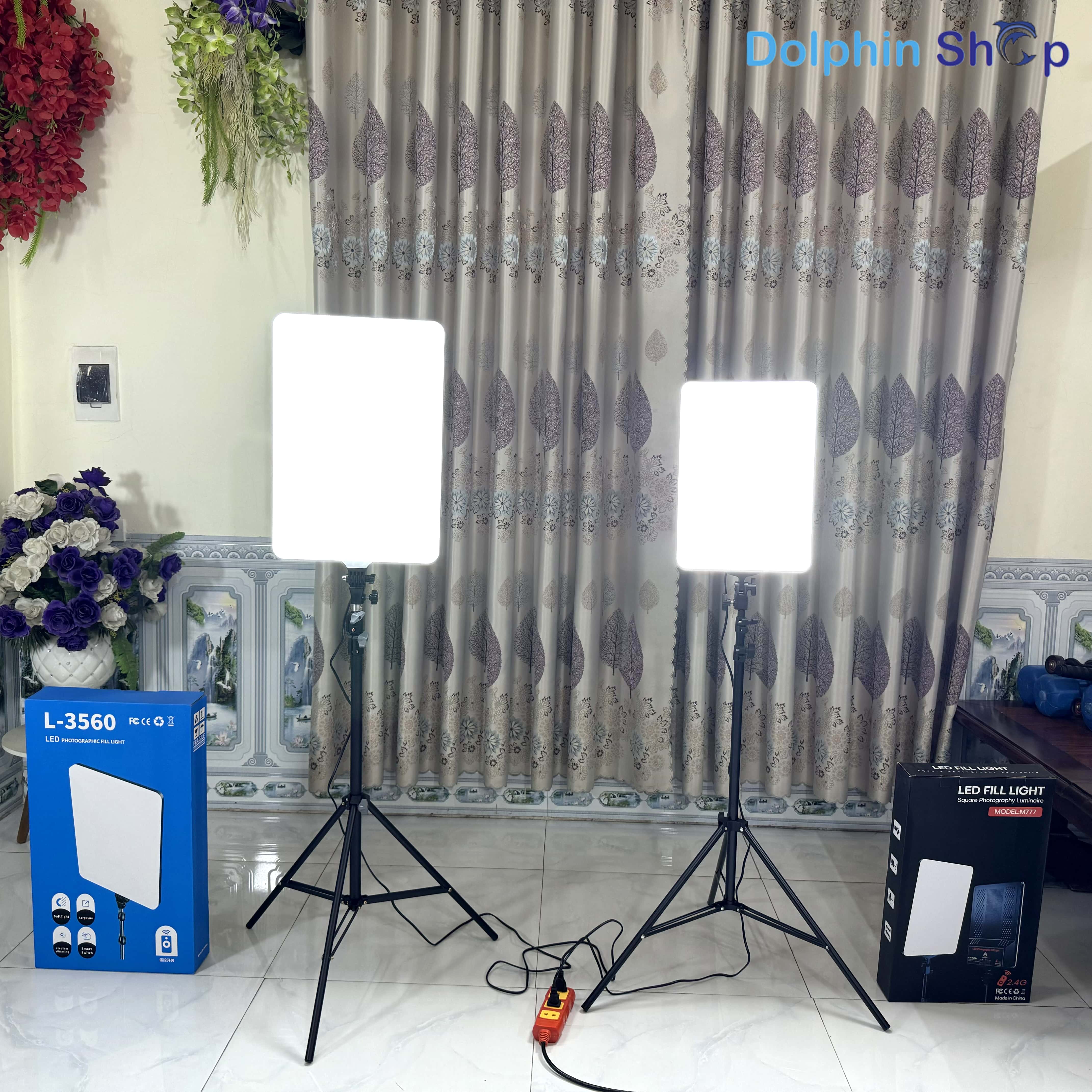 Đèn Studio, Livestream, Chụp Ảnh, Quay Video Cao Cấp M777 / L3560 Hỗ Trợ 3 Chế Độ Sáng Mịn Đẹp Có Điều Khiển Từ Xa