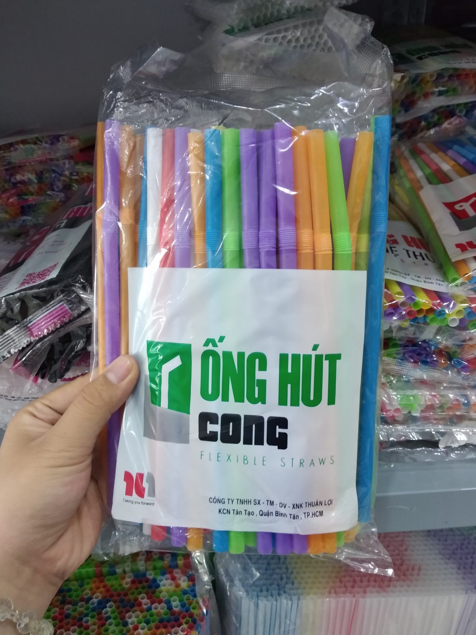 Set 5 gói ống cong màu phi 8
