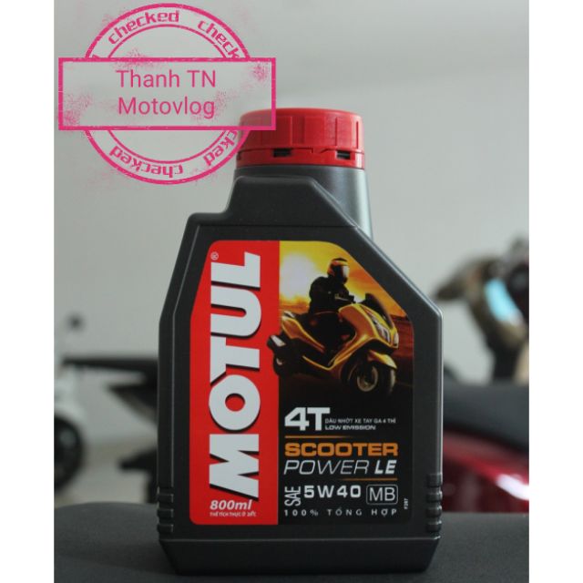 Motul scooter power le 5w40 800ml - nhớt xe tay ga