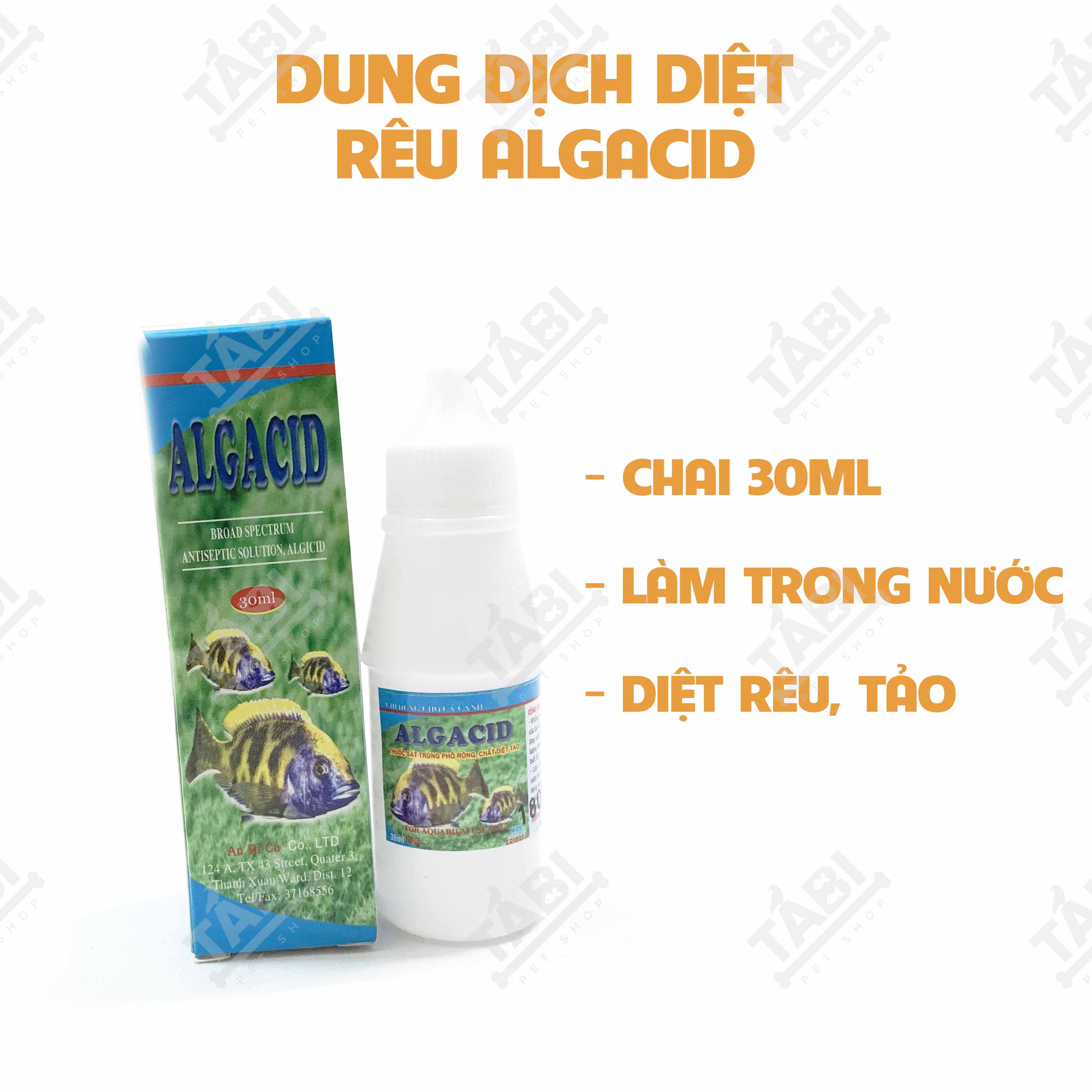 Dung Dịch Diệt Rêu ALGALIC 30ML Cho Hồ Cá - Dung Dịch Diệt Rêu Hại Cao Cấp Cho Bể Cá