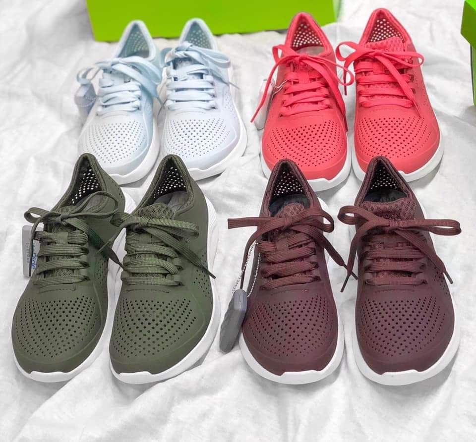 Crocs - giày literide pacer cro.cs, giầy nhựa nam buộc dây - siêu chống thấm nước, chống trơn, giày xuất xịn