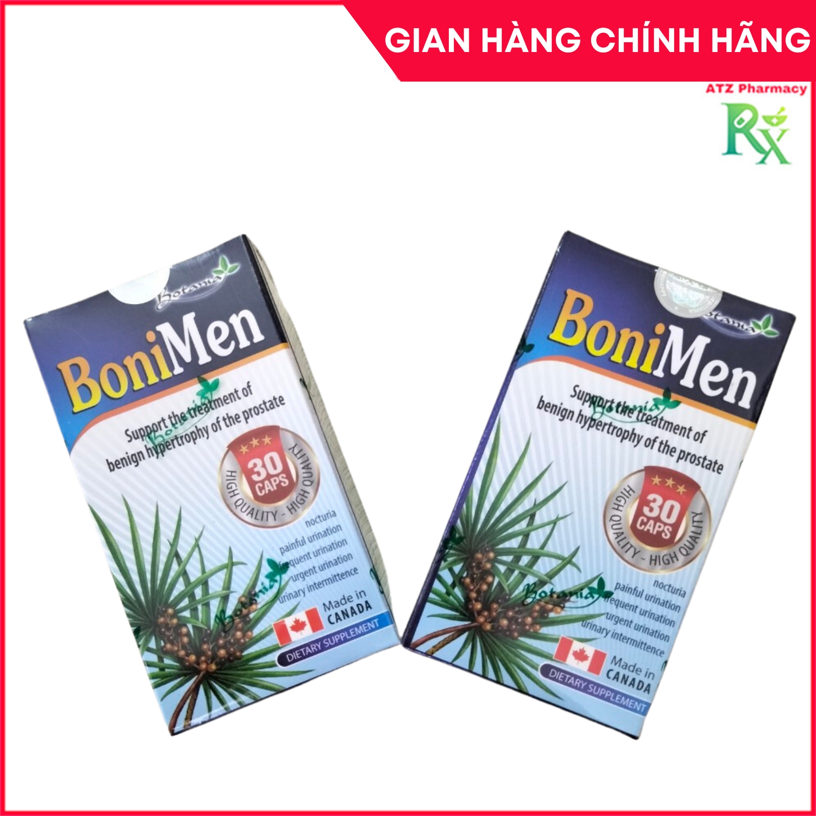 BoniMen - Cải thiện tình trạng tiểu đêm, tiểu buốt, tiểu rắt, tiểu không hết, tiểu nhiều lần - 30 viên - ATZ