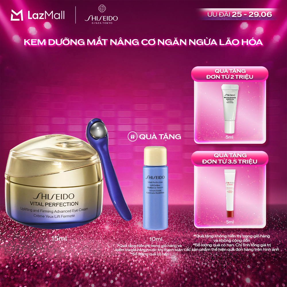 Kem dưỡng mắt cao cấp giúp nâng cơ và săn chắc Shiseido Vital Perfection Uplifting and Firming Advanced Eye Cream 15ml