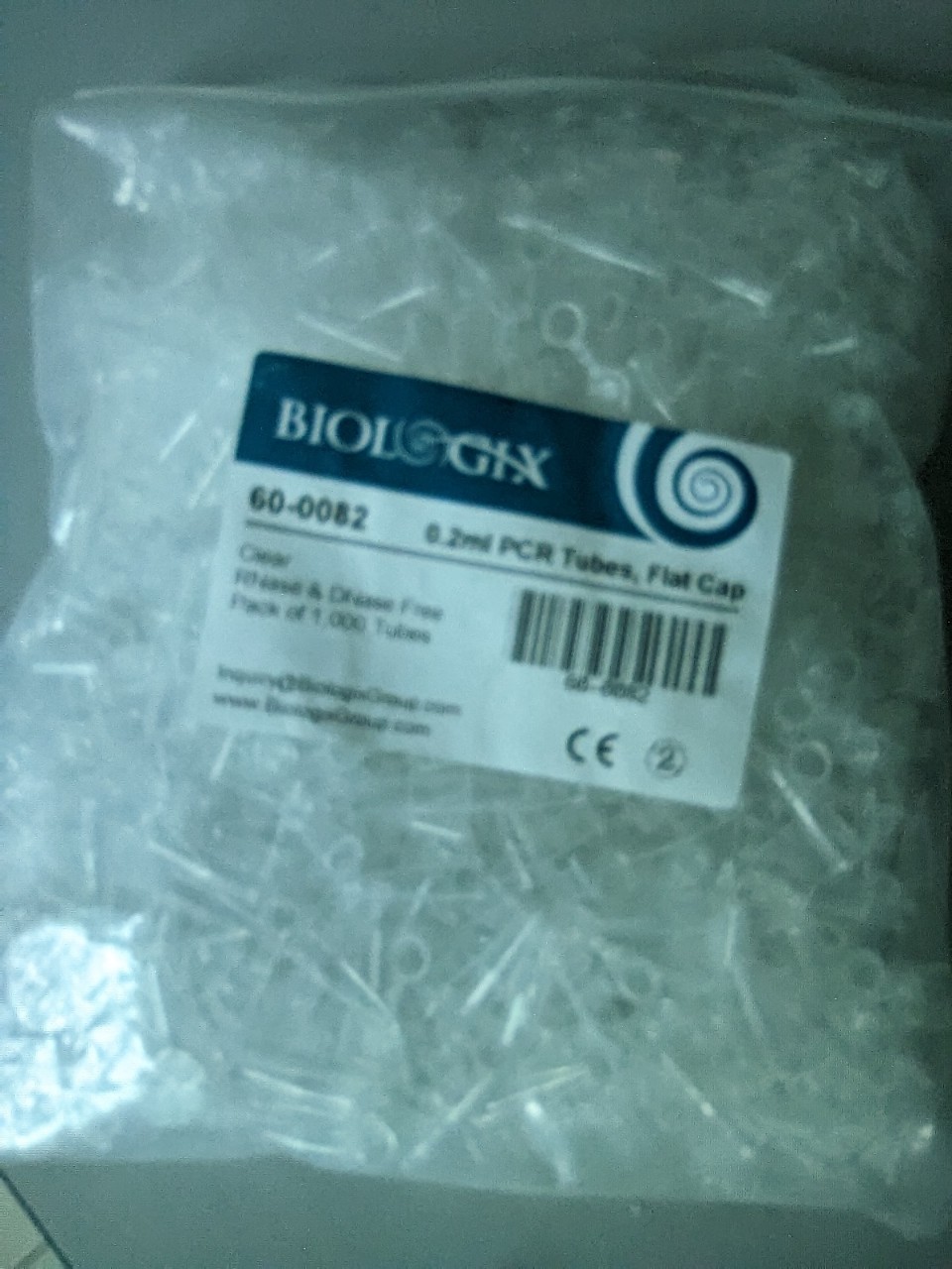 Ống PCR 0.2 ml, nắp phẳng Biologix Mỹ