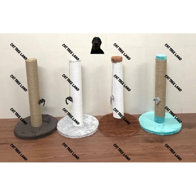 Trụ cào móng hình tròn bằng gỗ cho mèo - nhà cây cho mèo mài móng