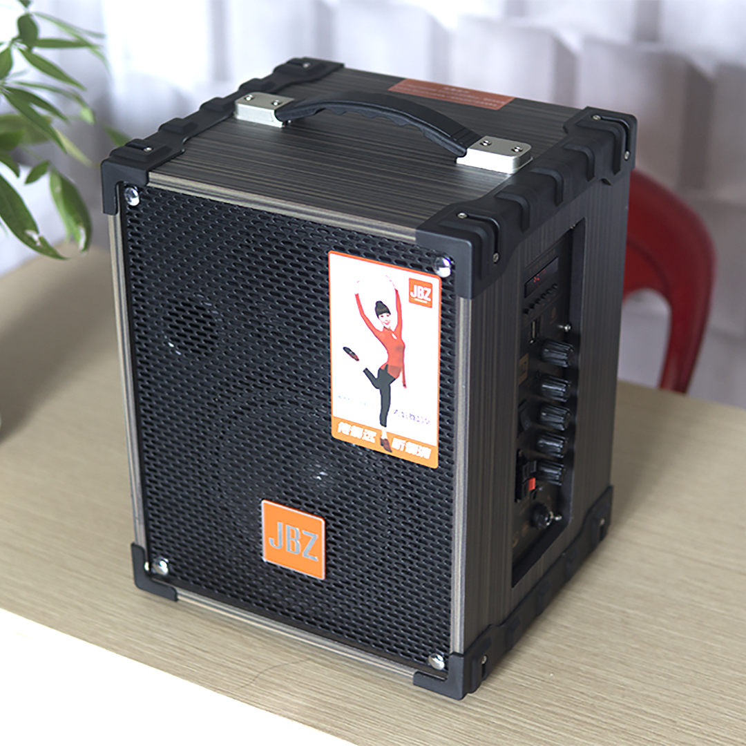 Loa kéo di động JBZ NE 106 120w thùng gỗ siêu hay 1 mic ko dây hát karaoke