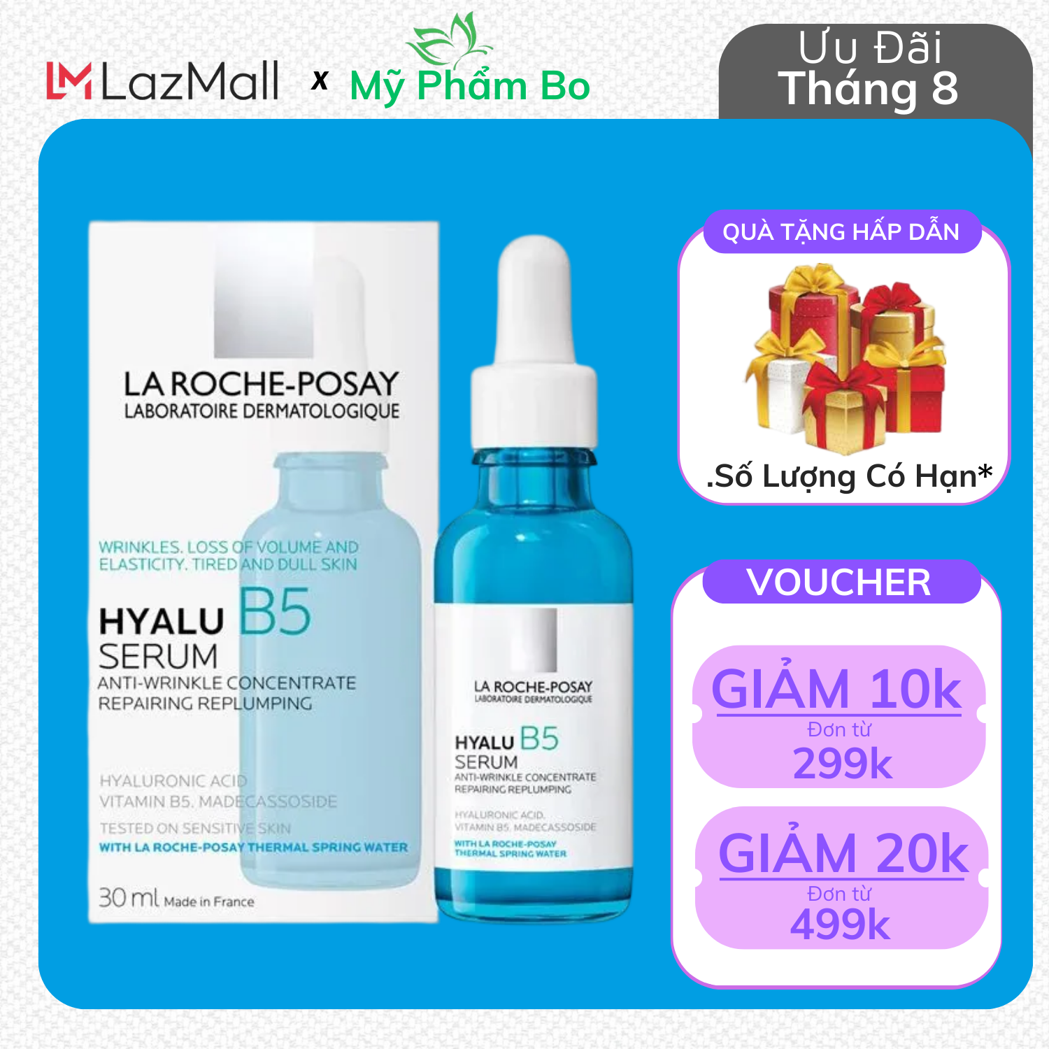 Serum B5 La Roche Posay Hyalu Dưỡng Chất Chuyên Sâu Giúp Hỗ Trợ Quá Trình Tái Tạo Da 30ml