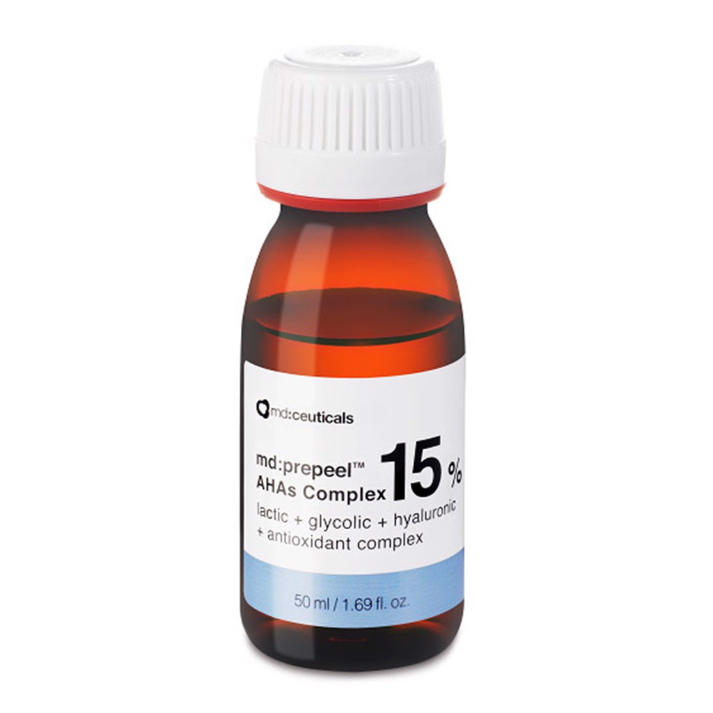 Md:ceuticals Md Prepeel AHAs Complex 15% 50ml - Dung dịch peel sinh học trắng sáng da và căng bóng