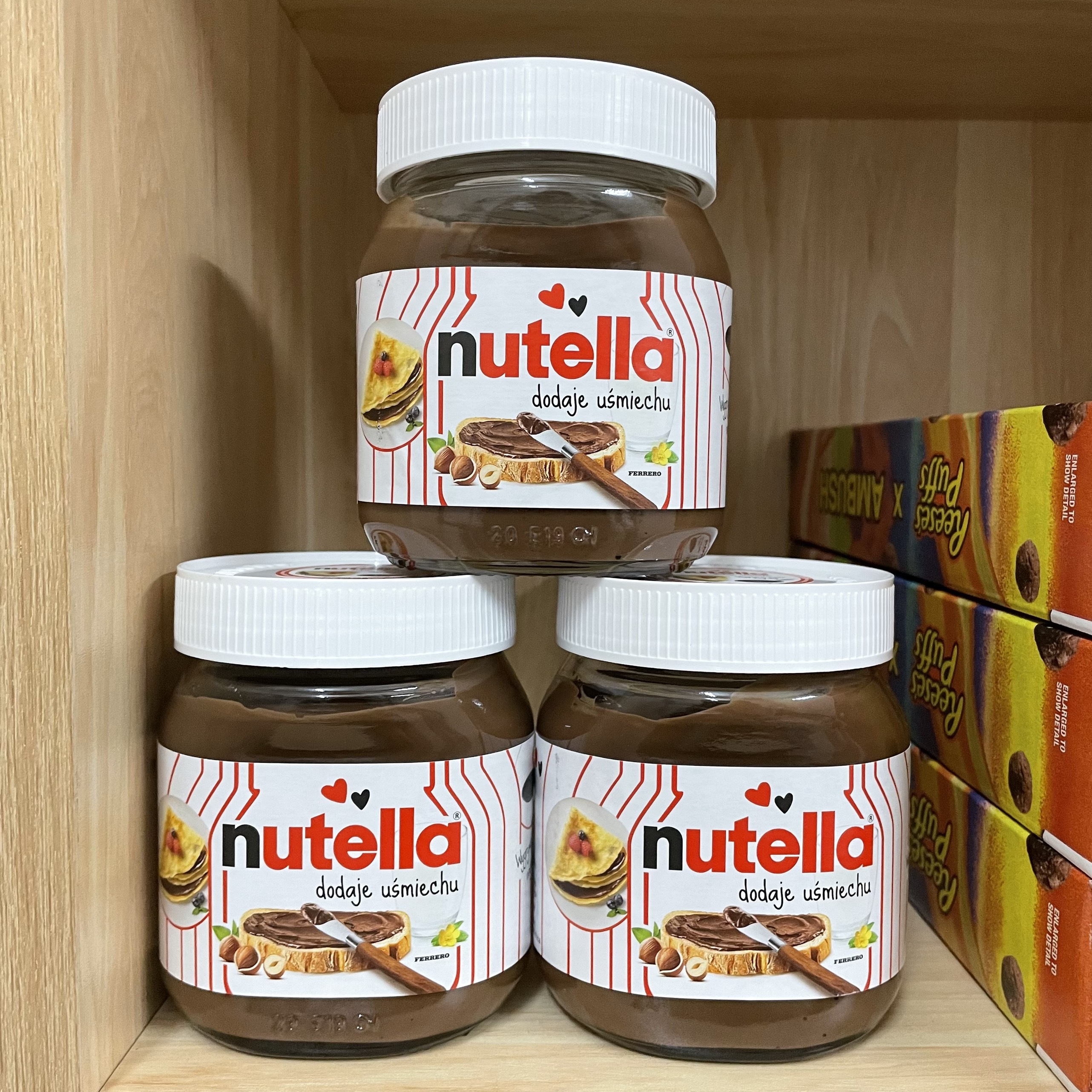 [Ba Lan] Bơ Hạt Phỉ Cacao Nutella Hazelnut Spread , Hũ Thủy Tinh 350g