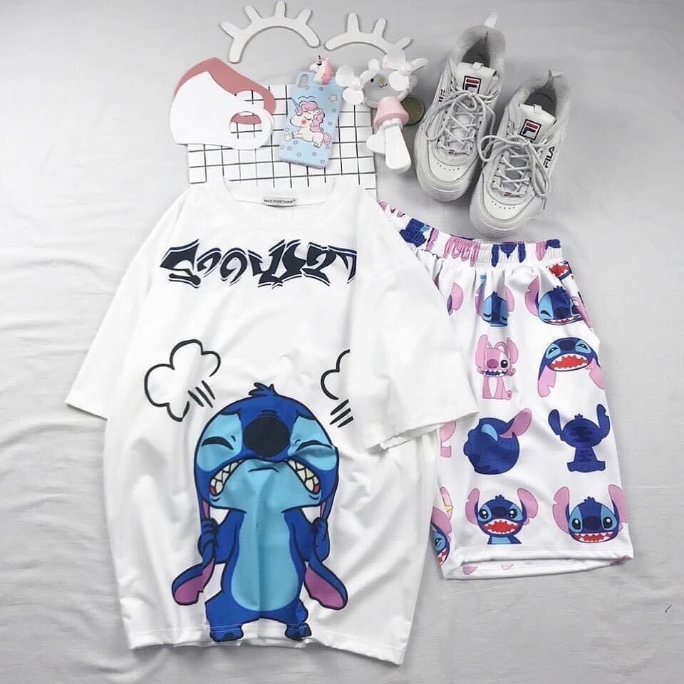 Áo thun stitch unisex from rộng cực hot 1redshop