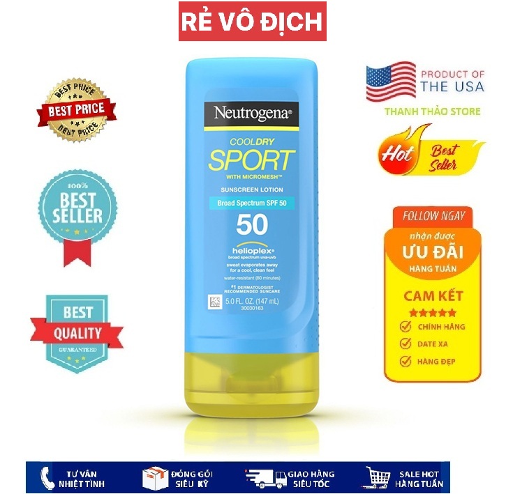 Kem Chống Nắng Neutrogena CoolDry Sport Lotion SPF 50