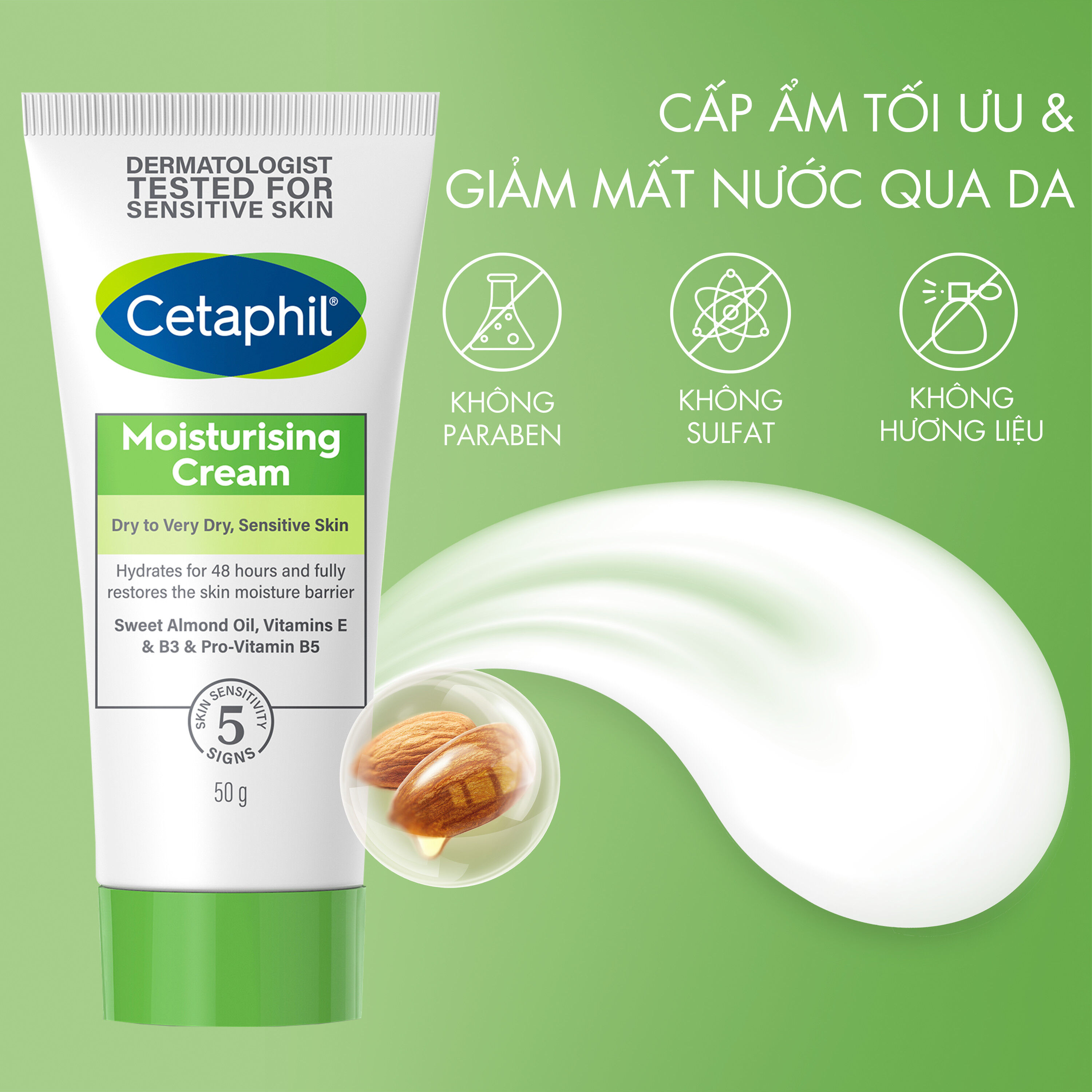 Kem Dưỡng Ẩm Cetaphil Làm Mềm Da Cho Mặt Và Toàn Thân Face & Body Moisturizing Cream 50g