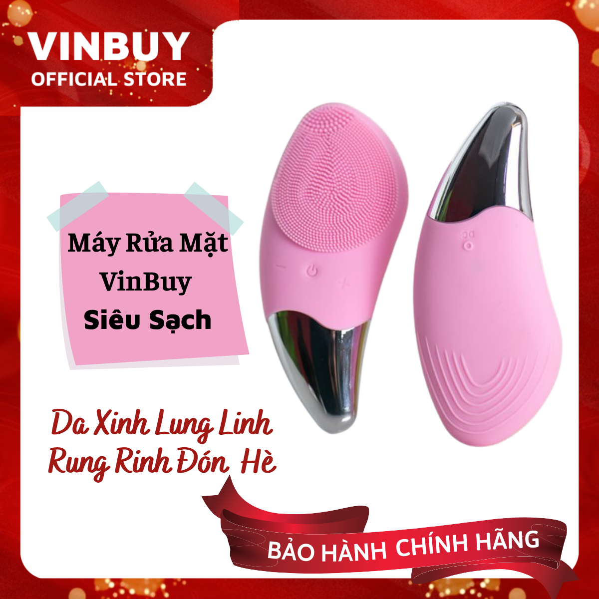 Máy Rửa Mặt Mini Massage Tích Hợp Sóng Âm Giúp Làm Sạch Sâu Da, Nâng Cơ Mặt, Sáng Da, Trẻ Hóa Làn Da - Máy Rửa Mặt Chính hãng - VinBuy