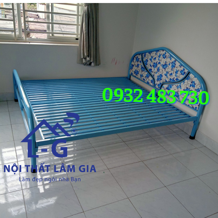 Giường sắt ngủ 1m8x2m - giường sắt 1m8
