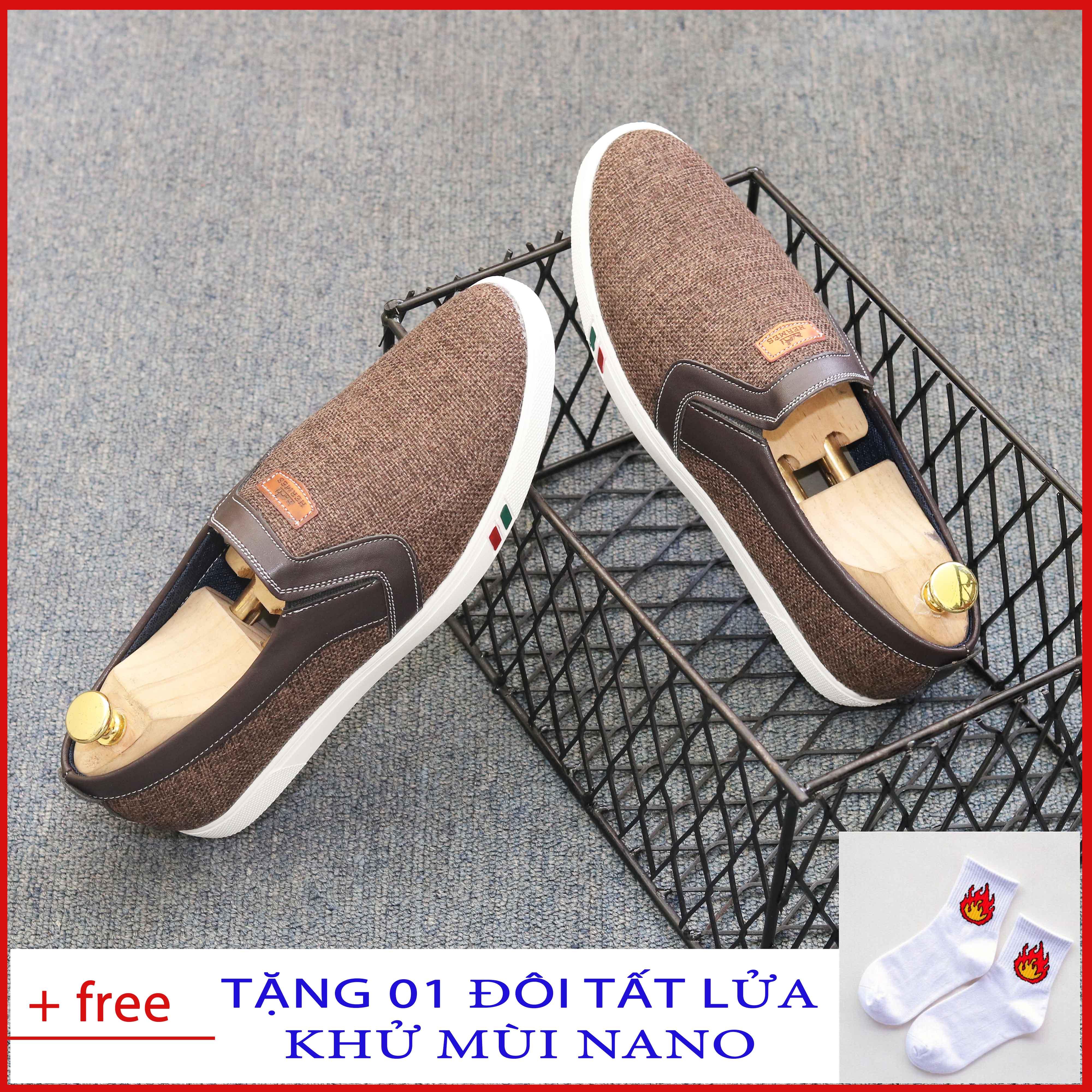 Giày nam, giày lười vải . giày lười giày mọi nam cao cấp