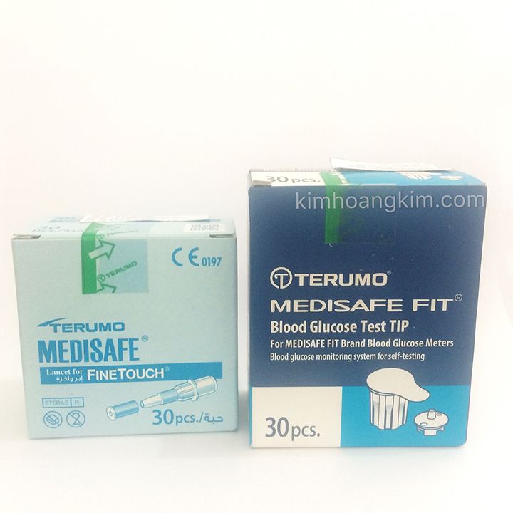 combo que + kim thử đường huyết Terumo FIT