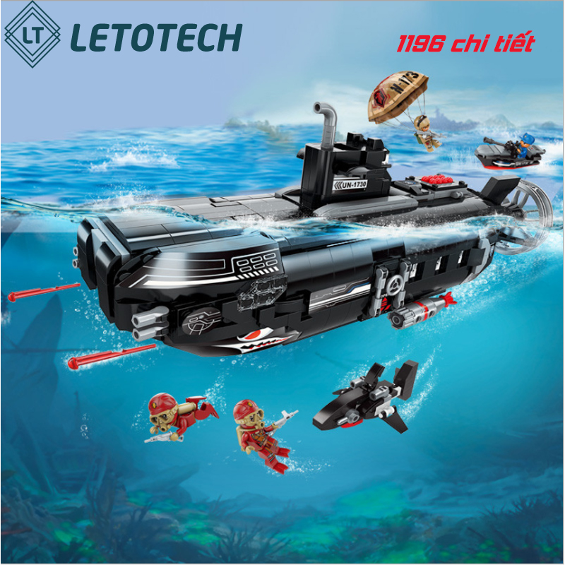 Bộ lắp ráp LEGO tàu ngầm siêu KHỔNG LỒ - Bóng ma đại dương 1196 chi tiết