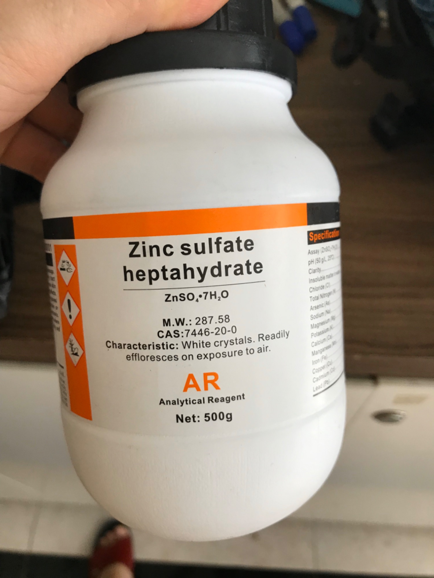 ZnSO4 Xilong lọ 500g kẽm sunphat zinc sulfate 7446-20-0