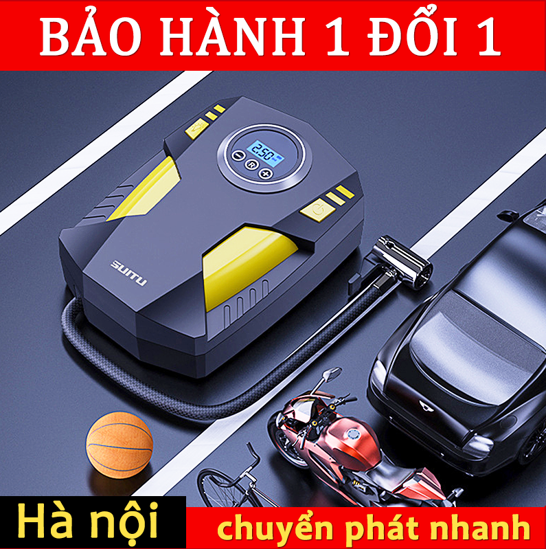 Bơm lốp ô tô tự động,máy bơm lốp xe ô tô 12v,bom lop xe ôtô 12v,bơm ô tô 12v,tự động ngắt khi đủ áp suất,đo áp suất lốp
