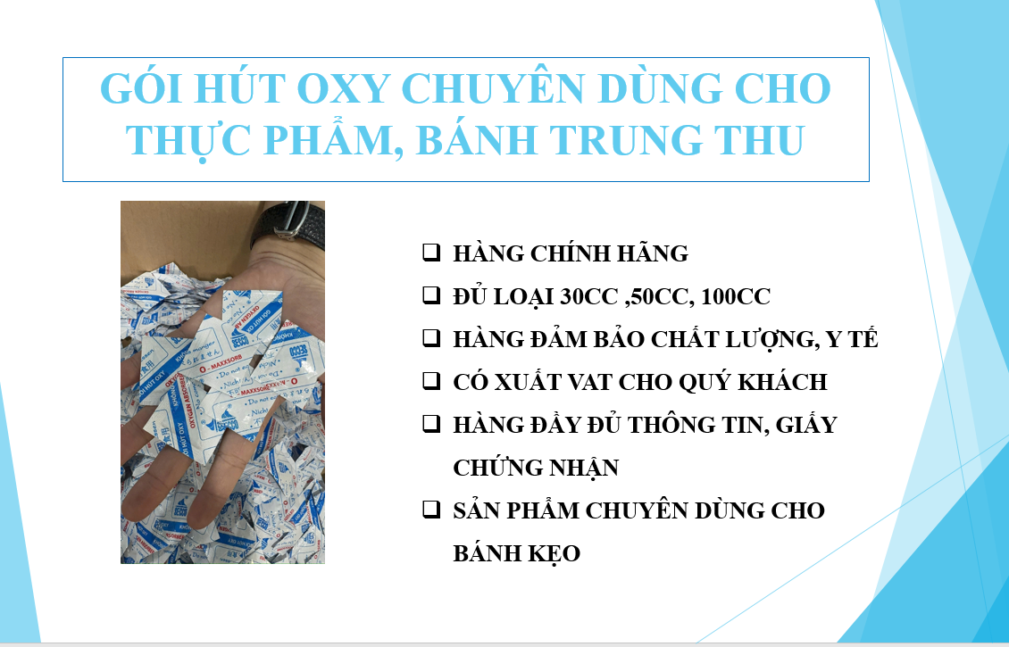 Túi hút ẩm chống ẩm Oxygen 100cc đóng gói 200 gói dùng cho thực phẩm