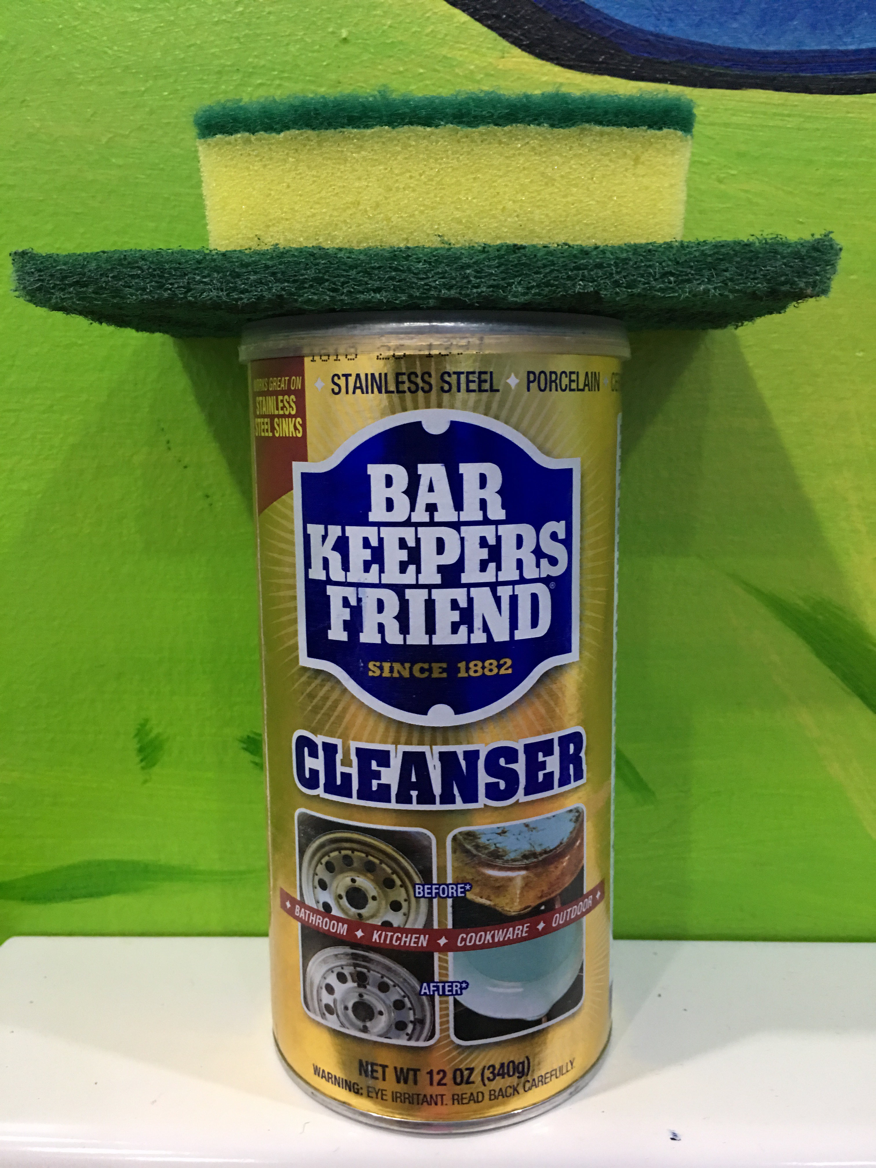 Bột làm sạch đồ dùng inox, sứ, kính, nhôm, đồng .......Bar Keepers Friend