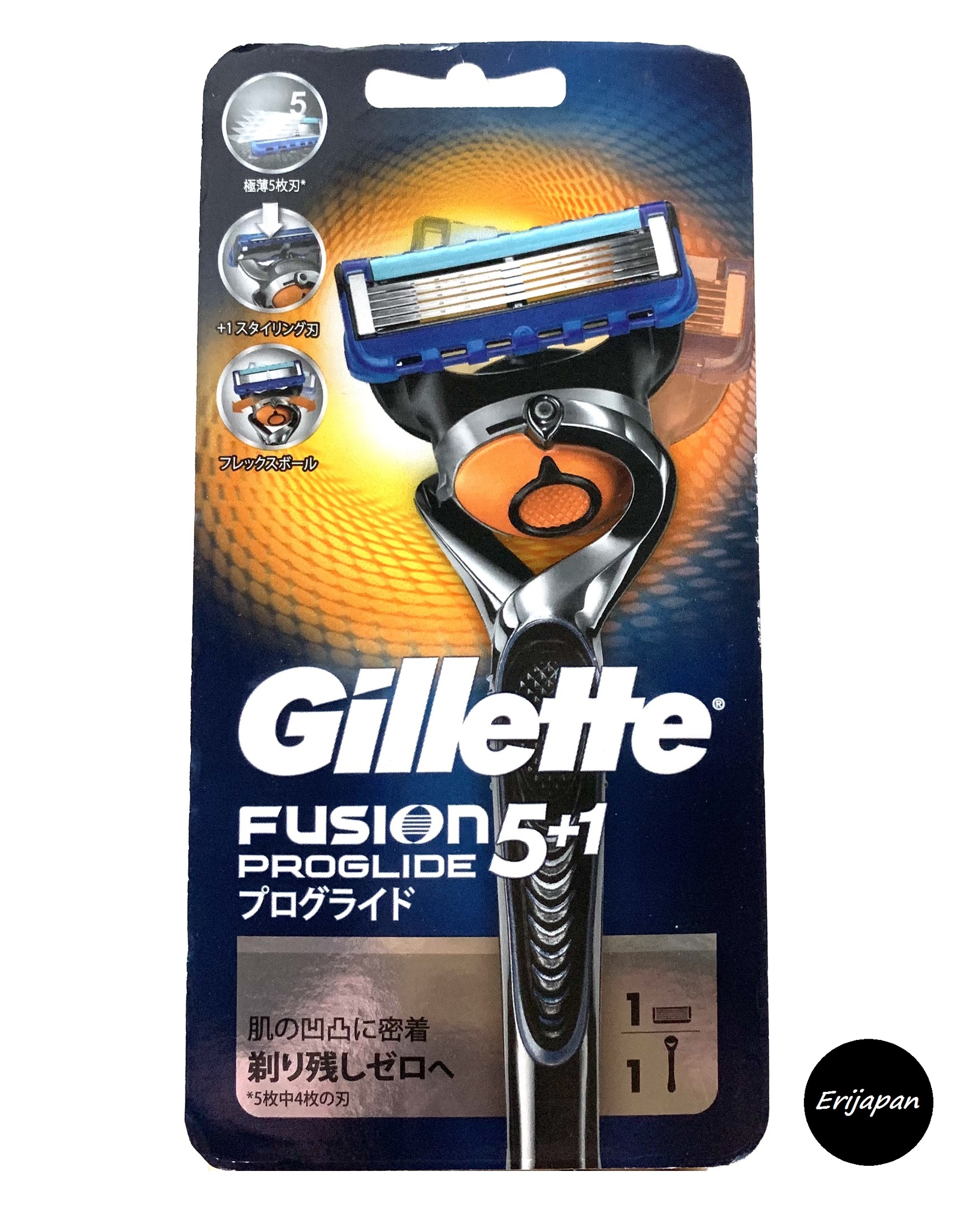 (1 cán + 1 đầu lưỡi) Dao cạo râu Gillette Fusion Proglide 5 + 1, hàng nội địa Nhật