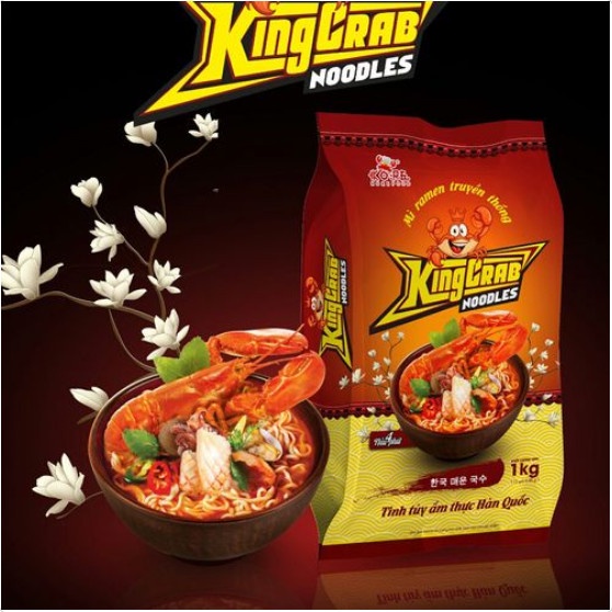 Mì cay hàn quốc, gói mì cay không gia vị, 1 gói 12 vắt mì, ngọc hiển foody foody
