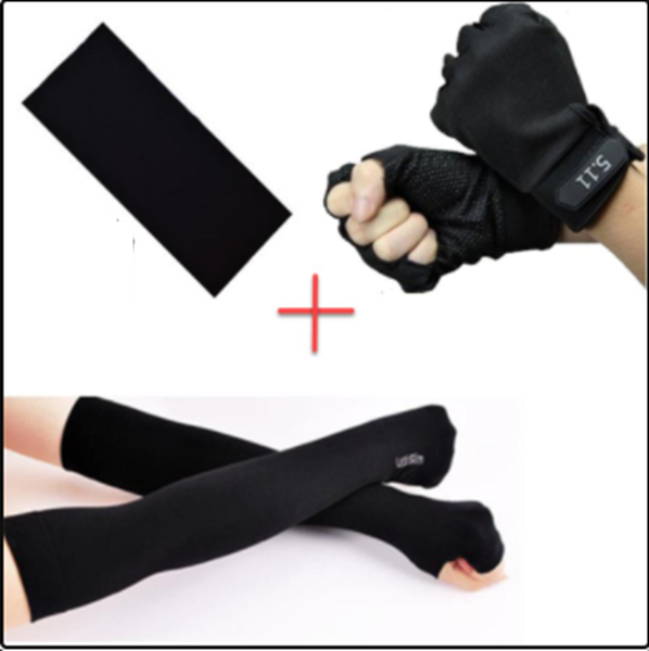 Combo 511 cụt, găng tay chống nắng, khẩu trang
