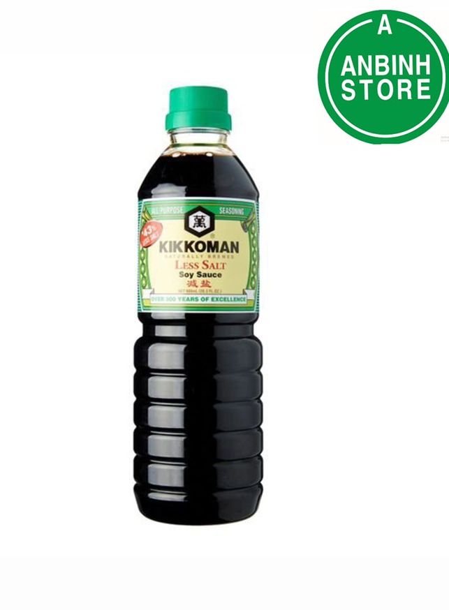 Date 4/2025  Nước tương ít muối 43 % hiệu Kikkoman 600ml Chính hãng